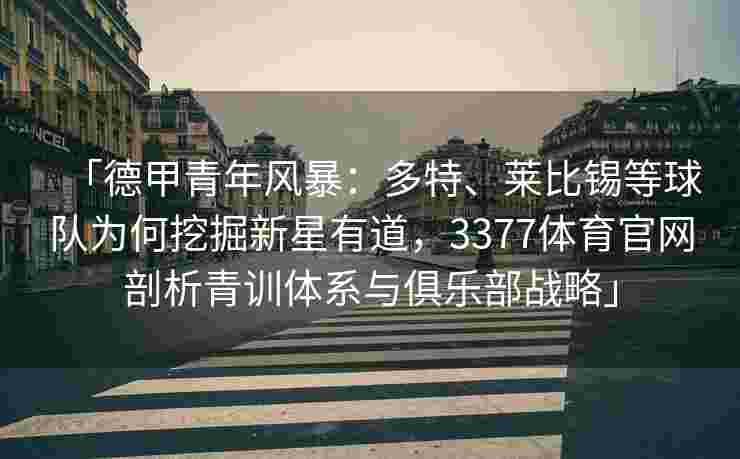 「德甲青年风暴：多特、莱比锡等球队为何挖掘新星有道，3377体育官网剖析青训体系与俱乐部战略」